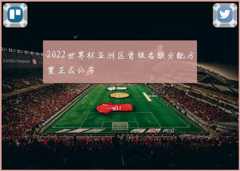 2022世界杯亚洲区晋级名额分配方案正式公布